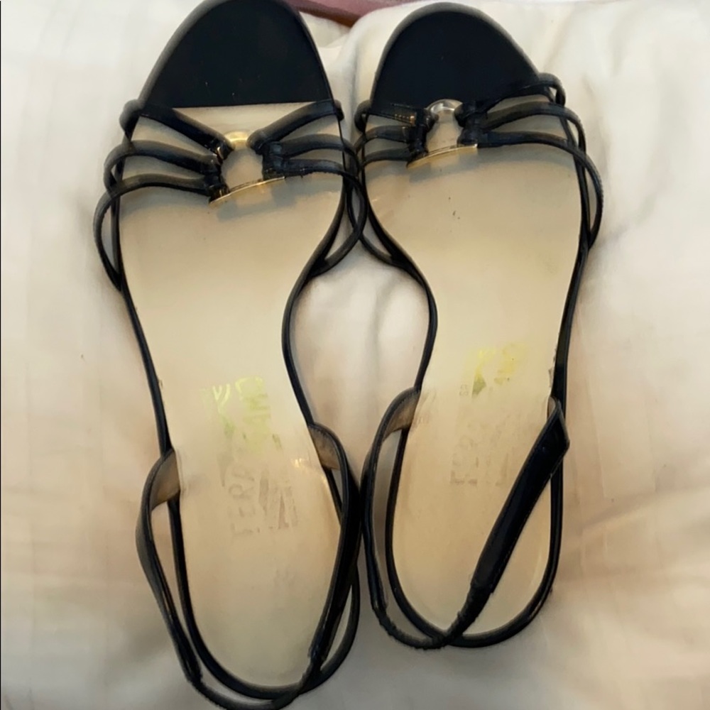 Black Ferragamo heels